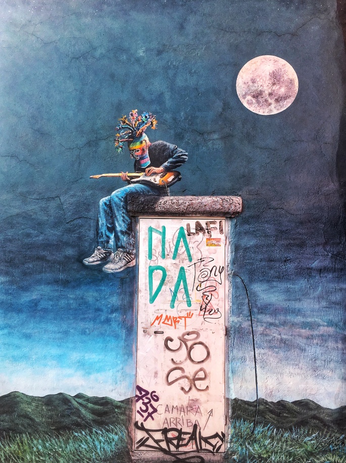 Guitarist Mural in Cuenca, Ecuador